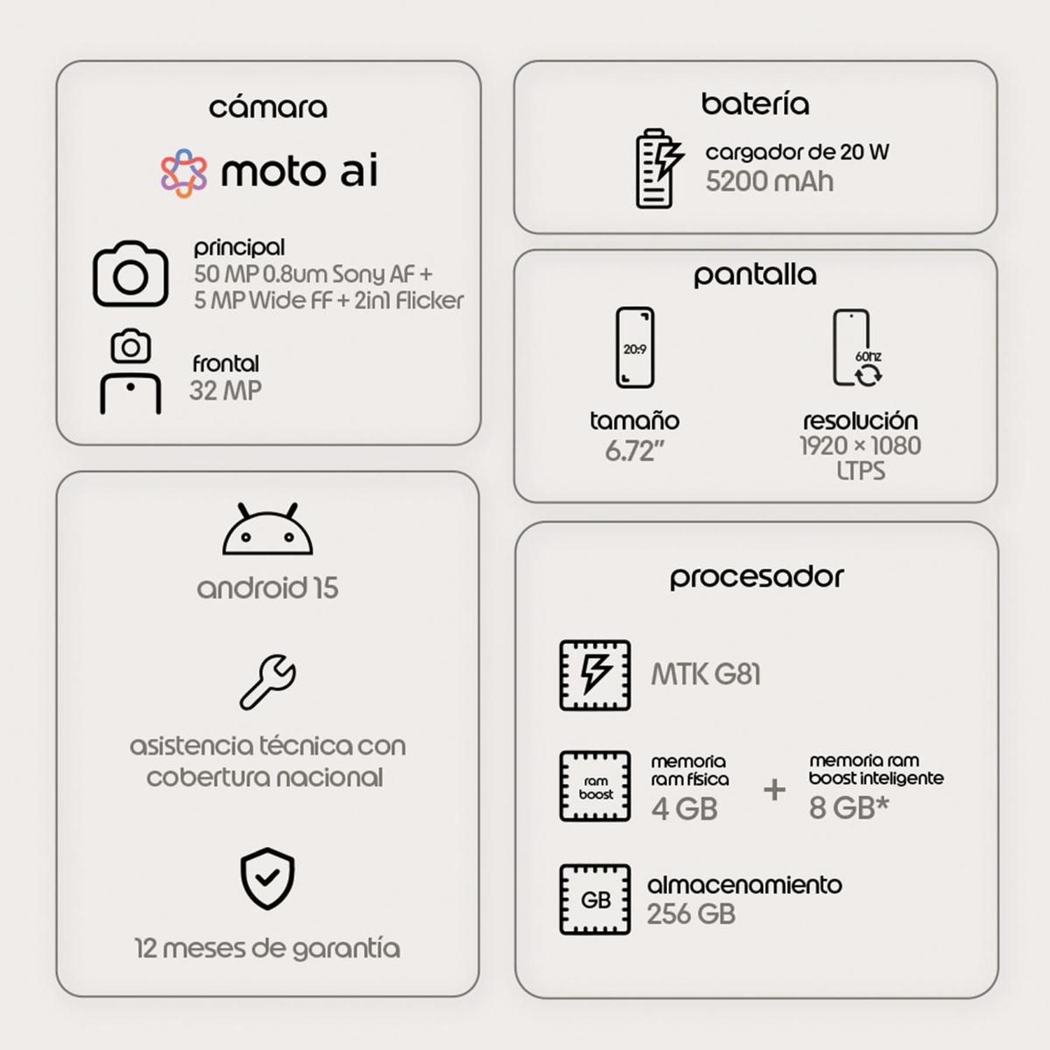 MOTOROLA G17 4GB+256GB ARANDANO - 6