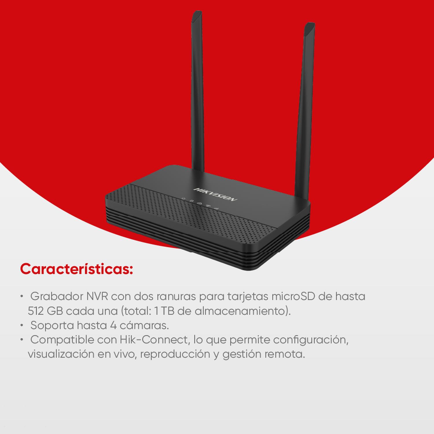 KIT EASYLINK PT GRANDE + BULLET 1 TERA ALMACENAMIENTO 4 MP HIKVISION - 5
