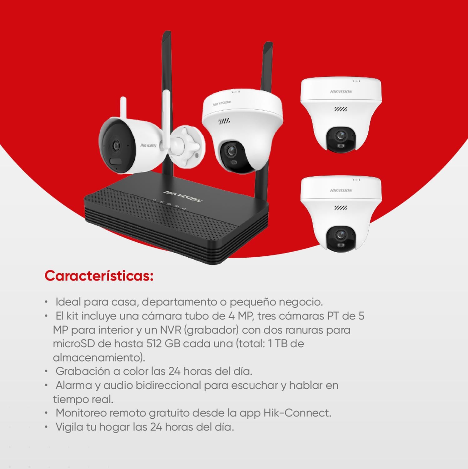 KIT EASYLINK MINI PT + BULLET 1 TERA ALMACENAMIENTO 4 MP HIKVISION - 2
