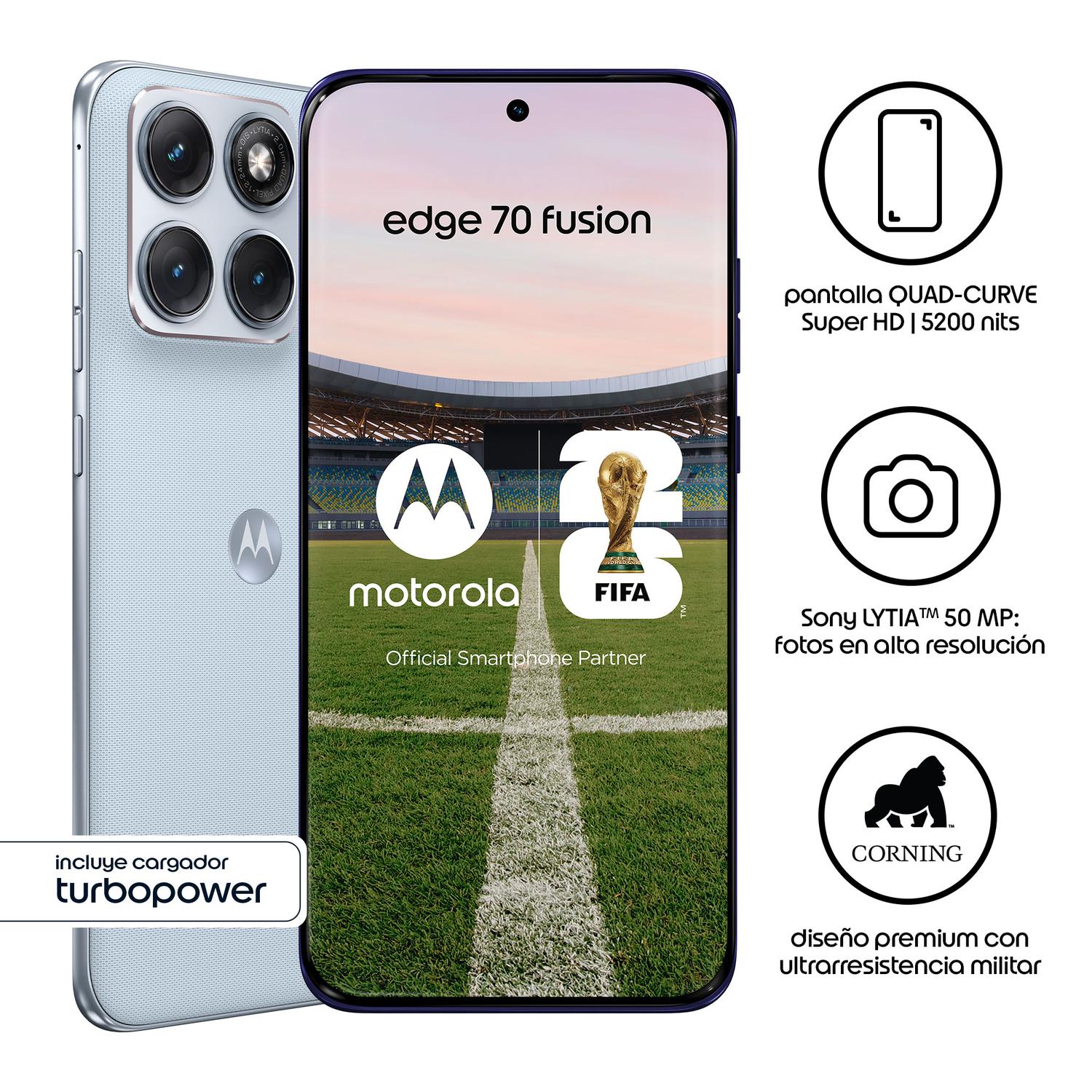 MOTOROLA EDGE 70 FUSION 8GB+256GB CELESTE - 2