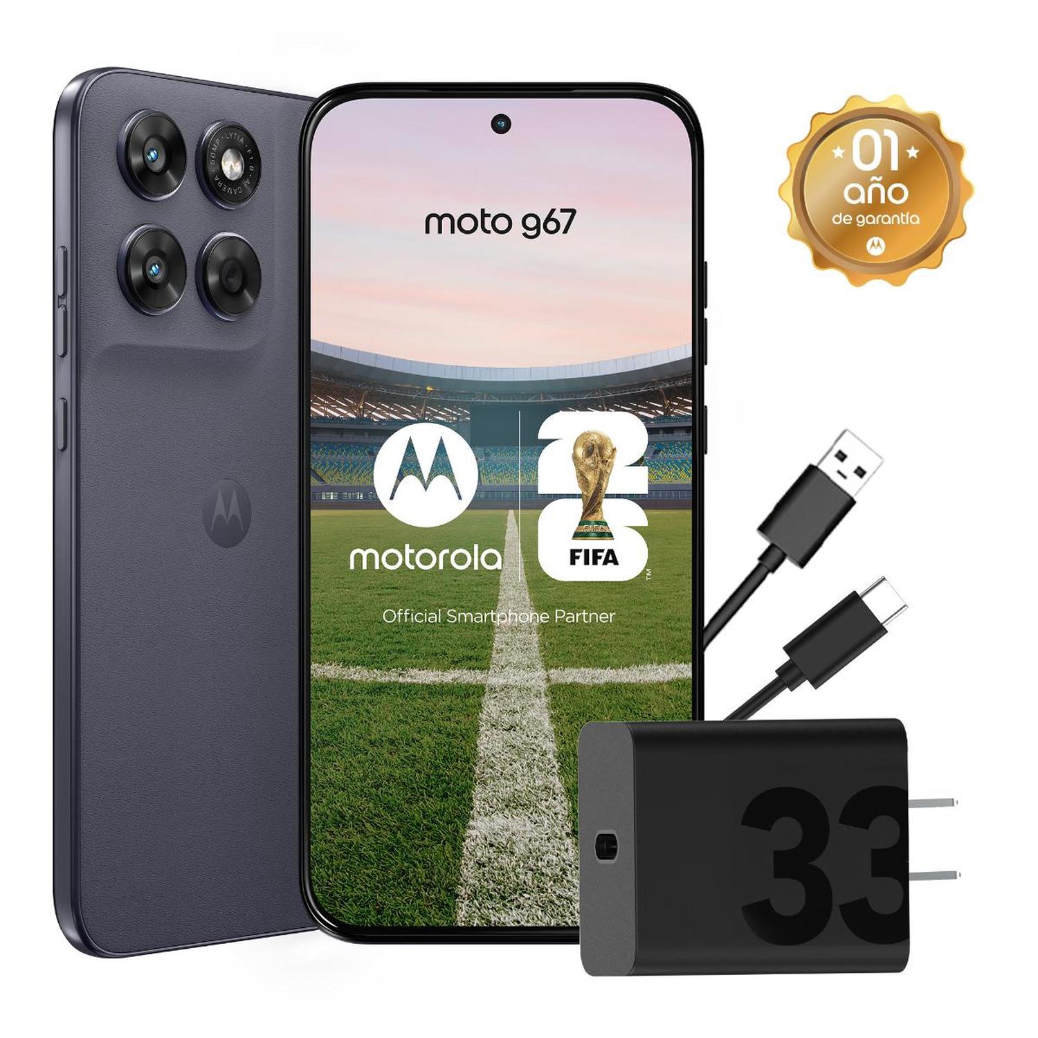 MOTOROLA G67 4GB+256GB GRIS - 1