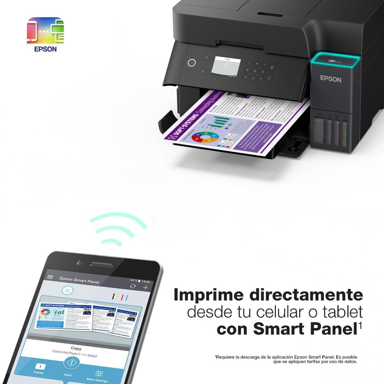 IMPRESORA EPSON MULTIFUNCIONAL 3 EN 1 ECOTANK L6370 WI-FI - 6