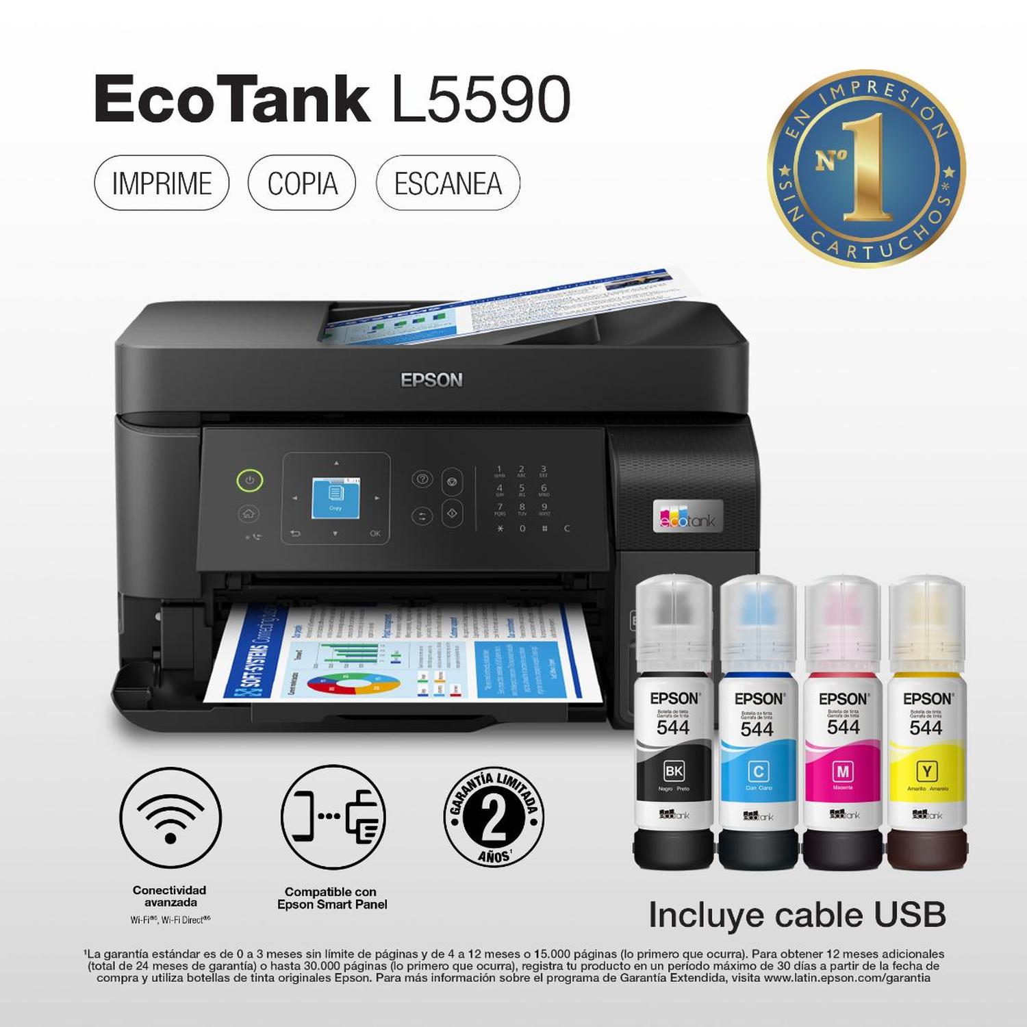 IMPRESORA EPSON MULTIFUNCIONAL 4 EN 1 ECOTANK L5590 WI-FI - 2