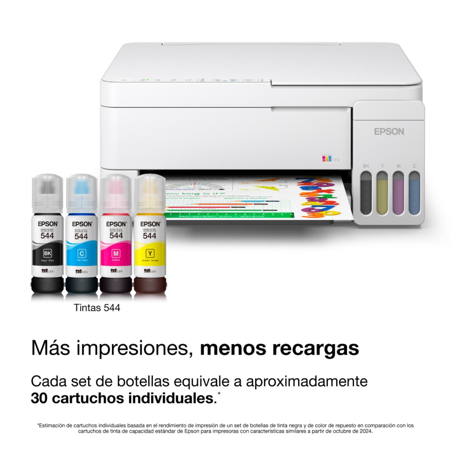 IMPRESORA MULTIFUNCIONAL EPSON ECOTANK L3352 A COLOR INALÁMBRICA BLANCA - 3