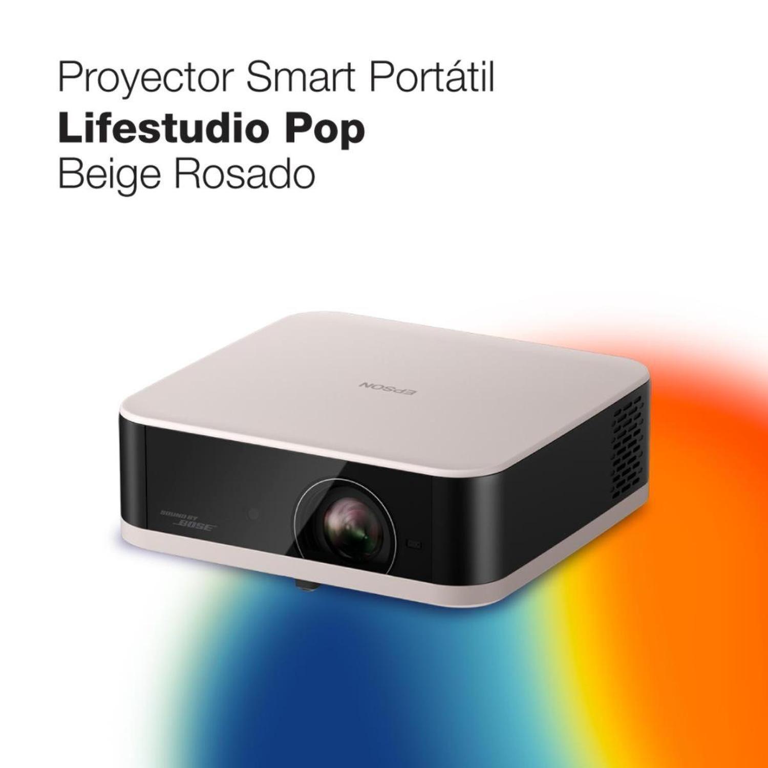 PROYECTOR EPSON SMART LIFESTUDIO POP EF-61 ROSADO + MALETÍN + POP CORN - 2
