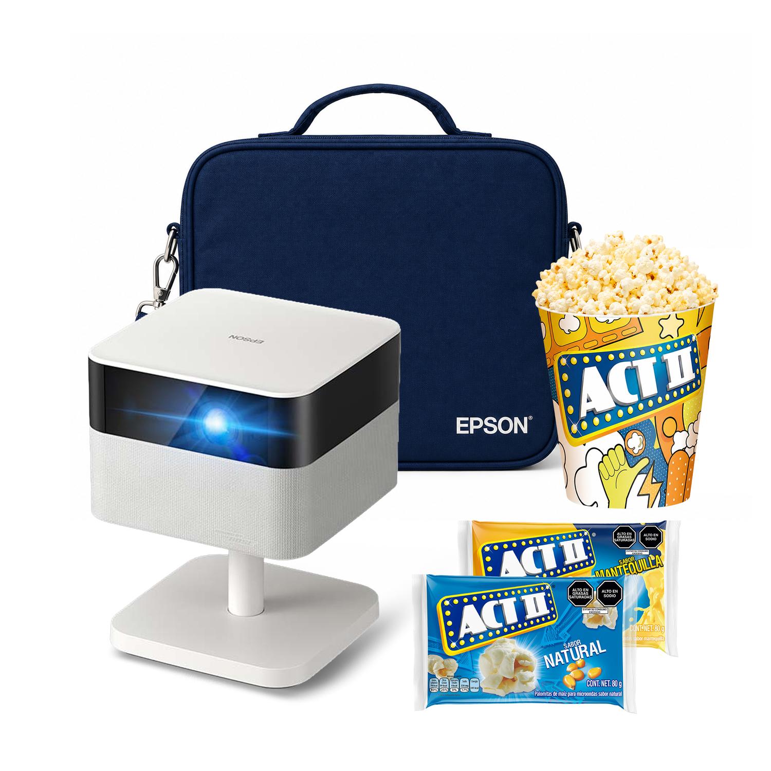 PROYECTOR EPSON SMART LIFESTUDIO FLEX EF-71 + MALETÍN + POP CORN - 1