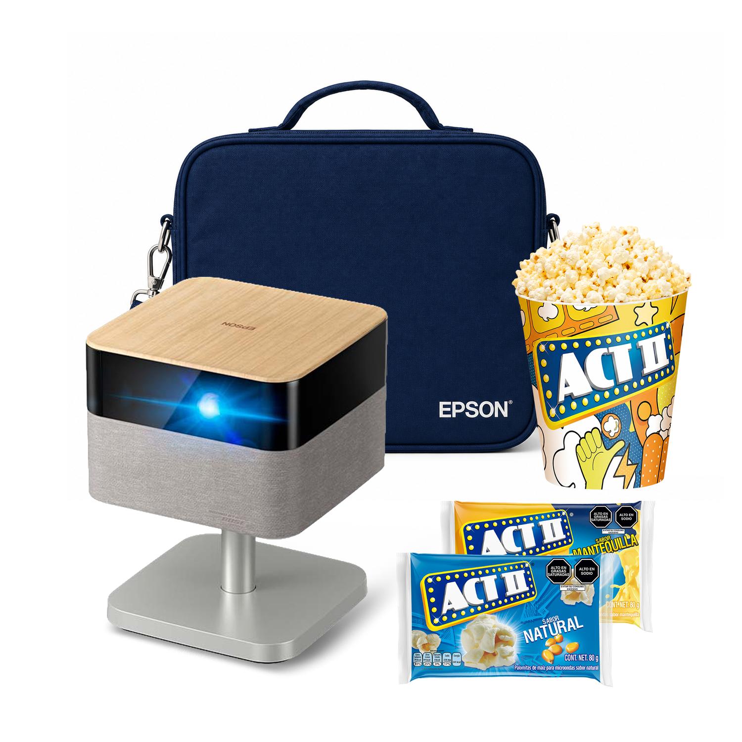 PROYECTOR EPSON SMART LIFESTUDIO EF-72 + MALETÍN + POP CORN - 1