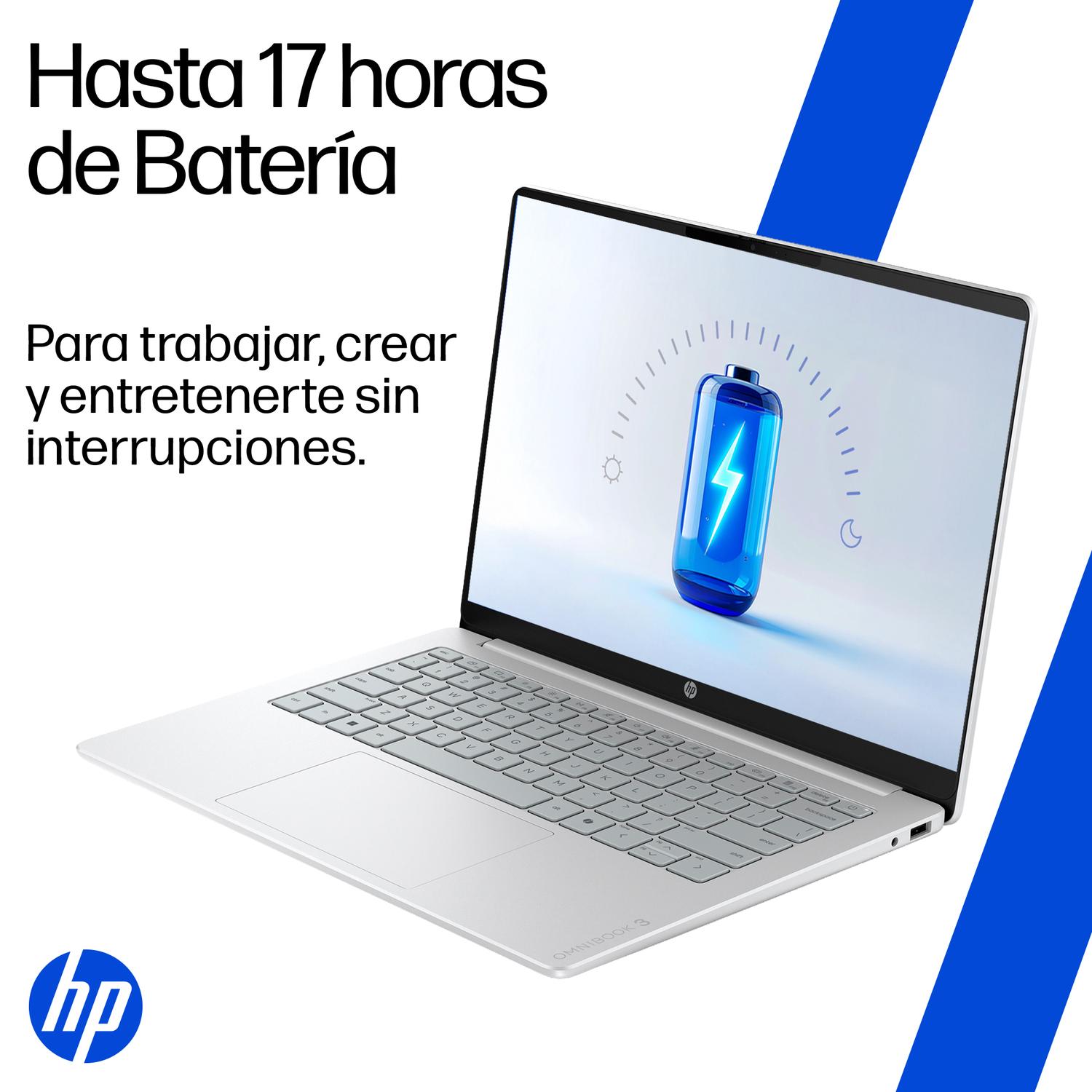 LAPTOP HP OMNIBOOK 3 14-HU0052LA, INTEL CORE 5, 8 GB RAM, 512 GB SSD, 14' TÁCTIL 2K, WINDOWS 11 HOME - 8