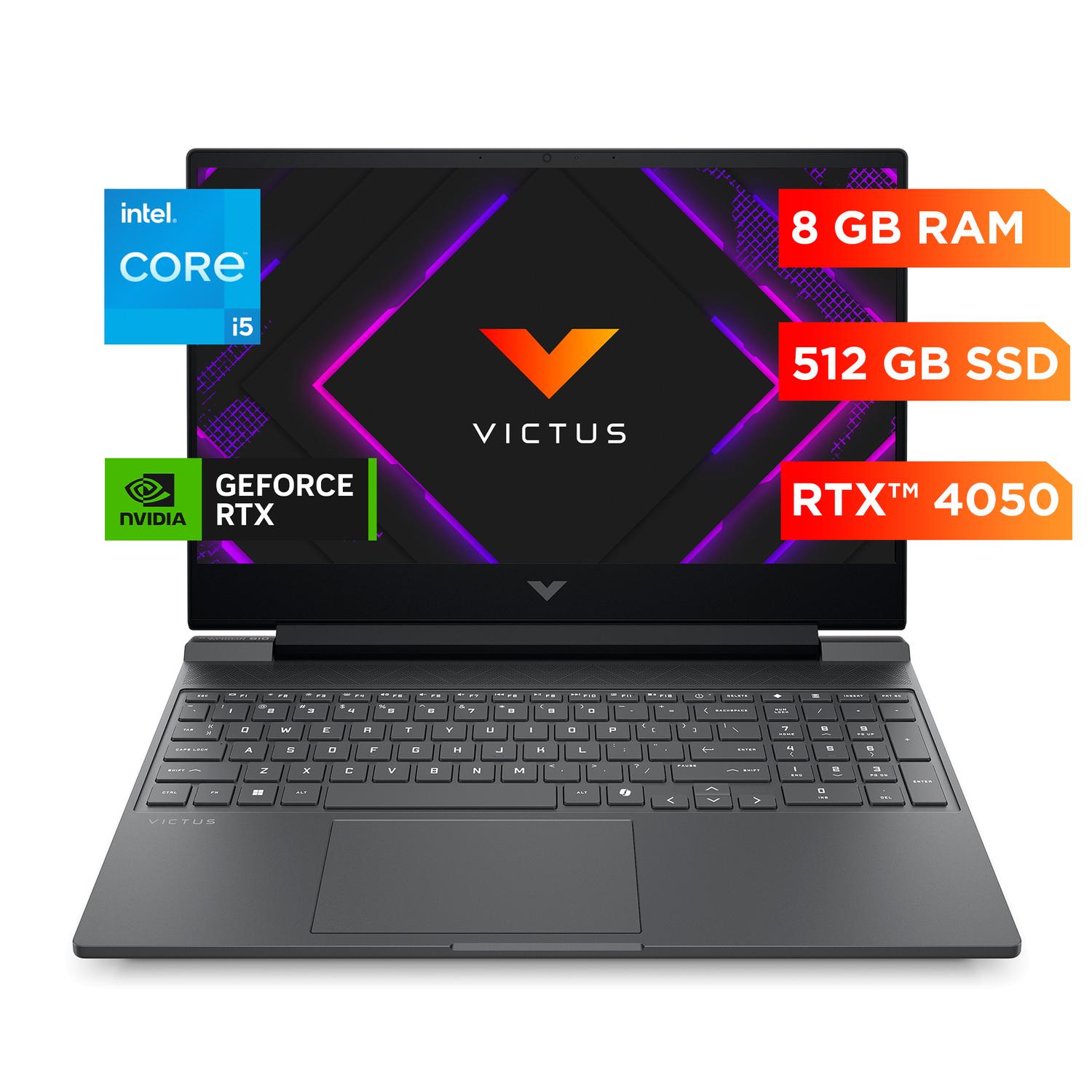 LAPTOP GAMER VICTUS BY HP 15-FA2018LA, INTEL CORE I5, 8 GB RAM, NVIDIA GEFORCE RTX 4050, 512 GB SSD, - 1
