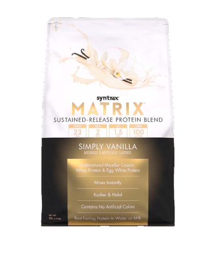 Syntrax Matrix Simply Vanilla Mezcla de Proteína en Polvo 5 lb - 1