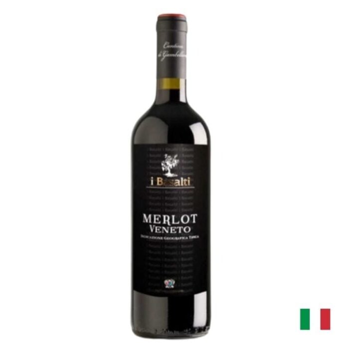 VINO TINTO BOTELLA VIDRIO 750 ML UNIDAD 1 GAMBELLARA I BASALTI IGT 'ROSSO' MERLOT - 1