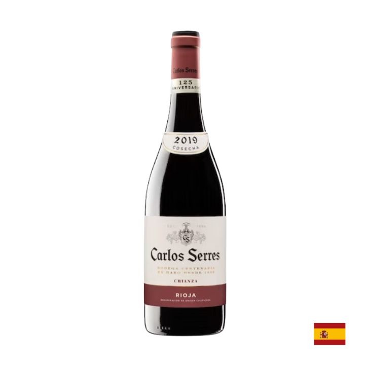 VINO TINTO BOTELLA VIDRIO 750 ML UNIDAD 1 CARLOS SERRES CRIANZA - 1