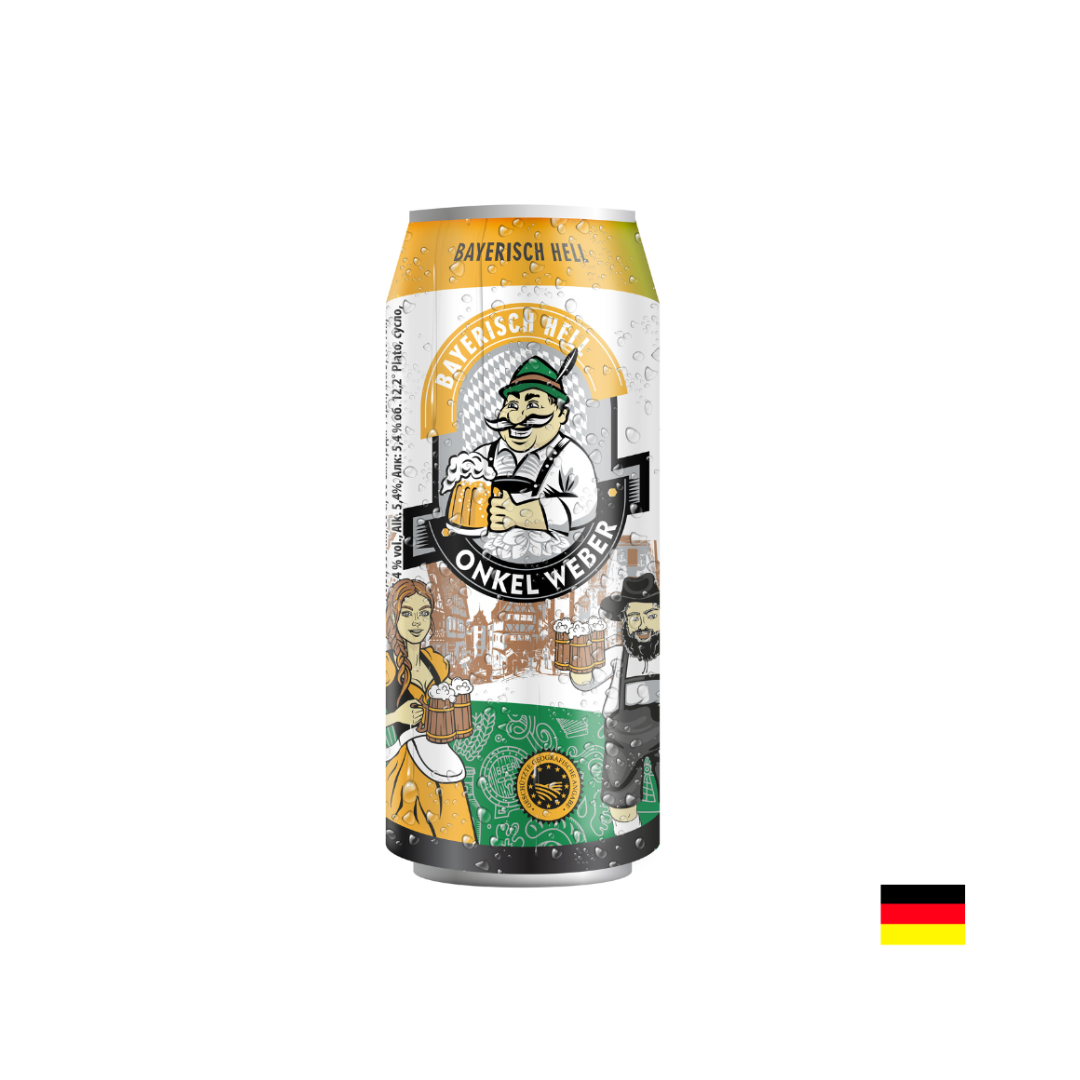 SIXPACK CERVEZA ONKEL WEBER DE CEBADA LATA 500ML - 2