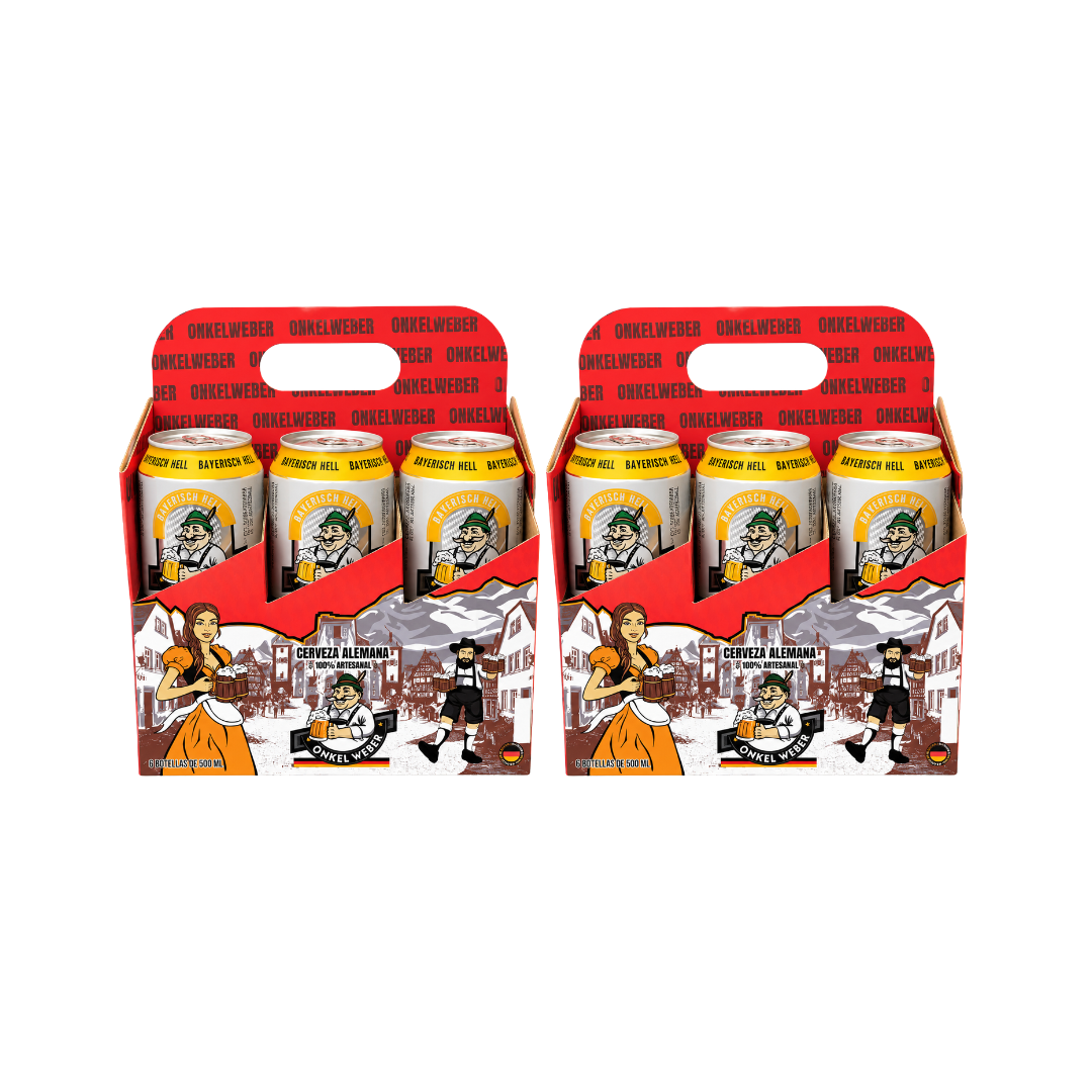 TWELVEPACK CERVEZA ONKEL WEBER DE CEBADA LATA 500ML - 1
