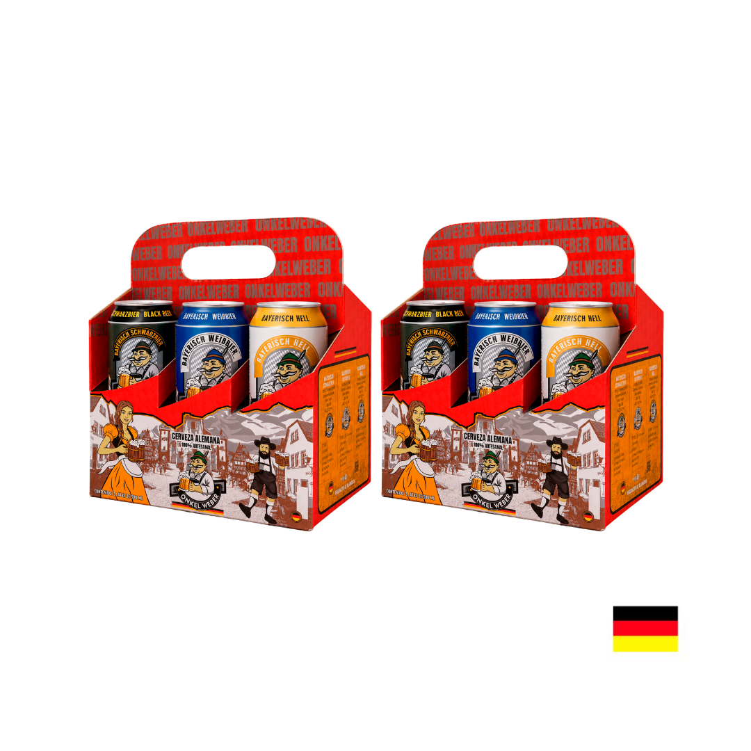 TWELVEPACK CERVEZA BAYERISCH HELL ONKEL WEBER LATA X 500ML - 1