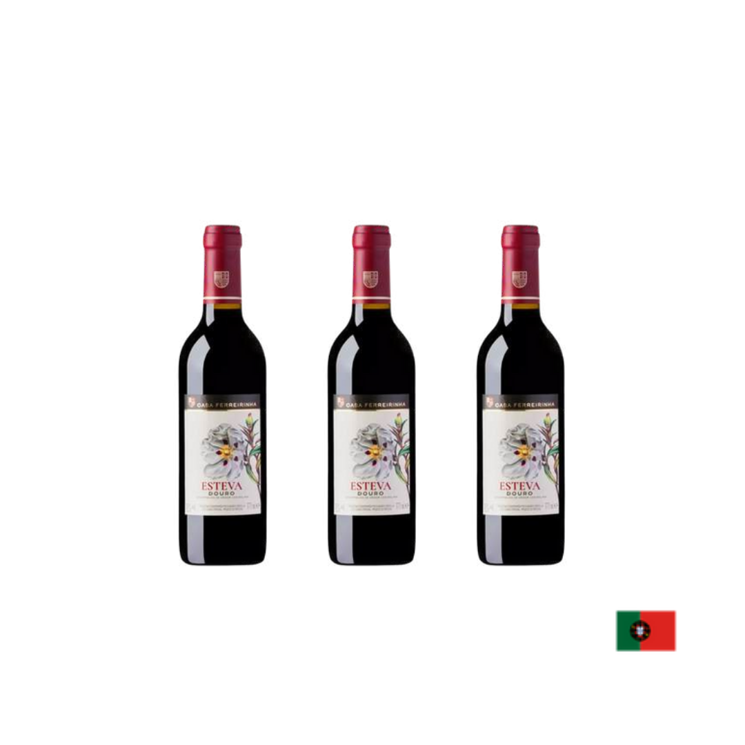 VINO TINTO CASA FERREIRINHA ESTEVA DOURO TINTO X 375 ML X3 - 1