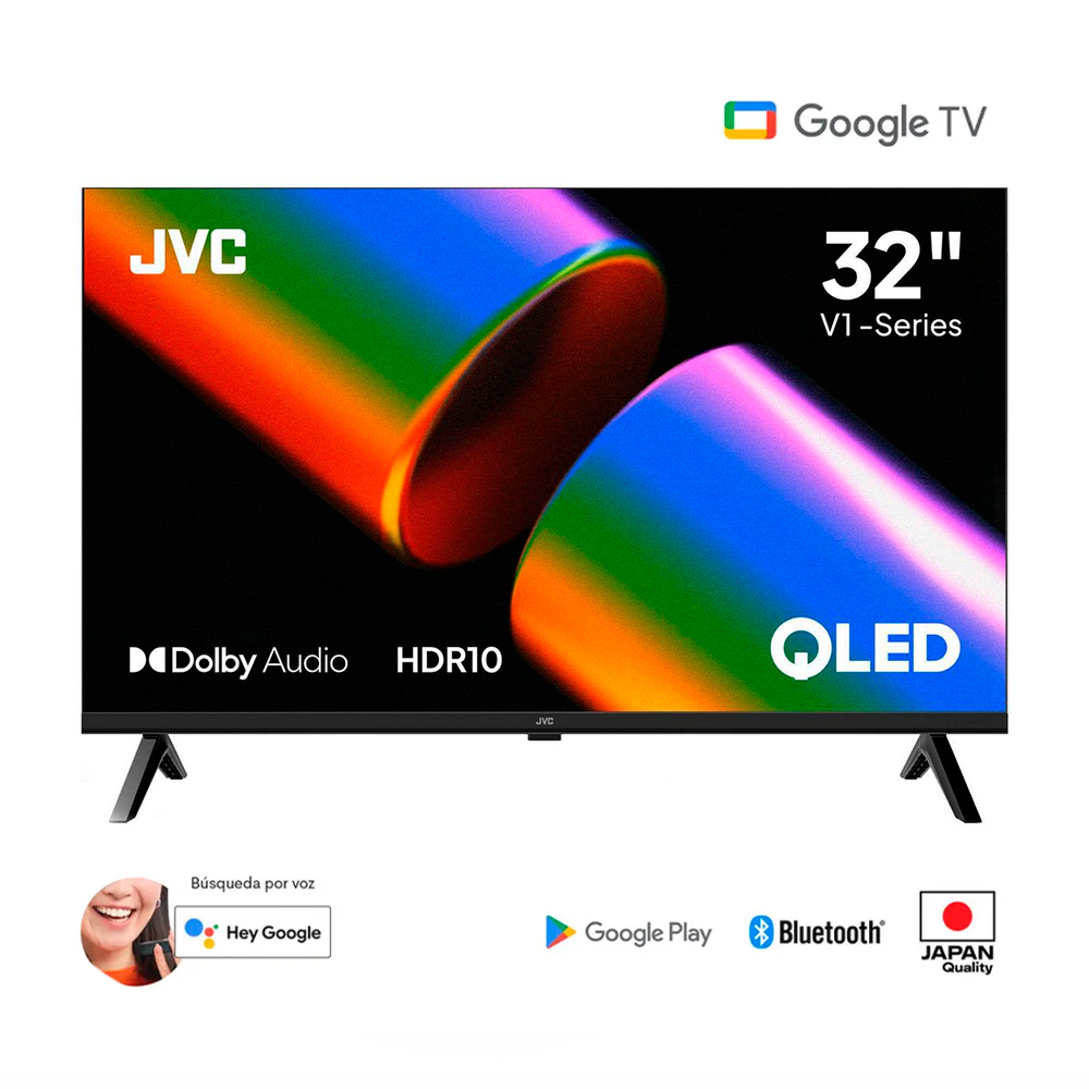 TELEVISOR JVC QLED 32 HD GOOGLE TV LT-32KM1584 - 1