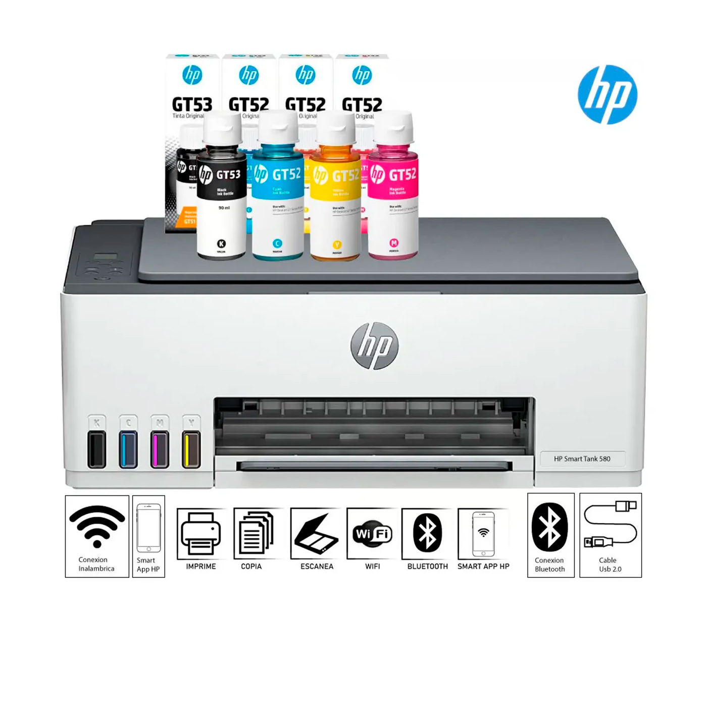 IMPRESORA MULTIFUNCIONAL HP SMART TANK 580 TINTA CONTINUA WI-FI - 1