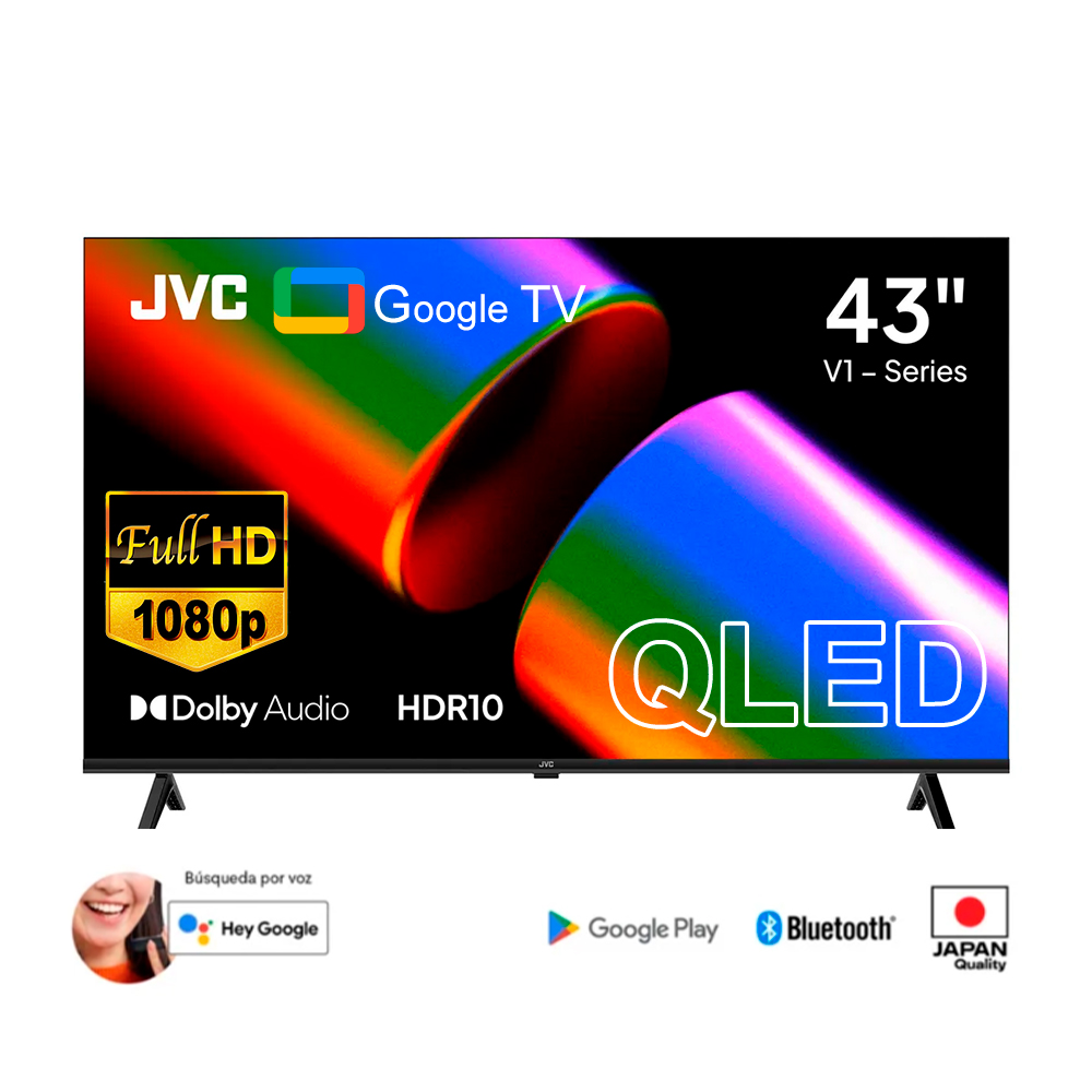 TELEVISOR JVC 43' QLED FHD GOOGLE TV LT-43KM4584 SMART TV - 1