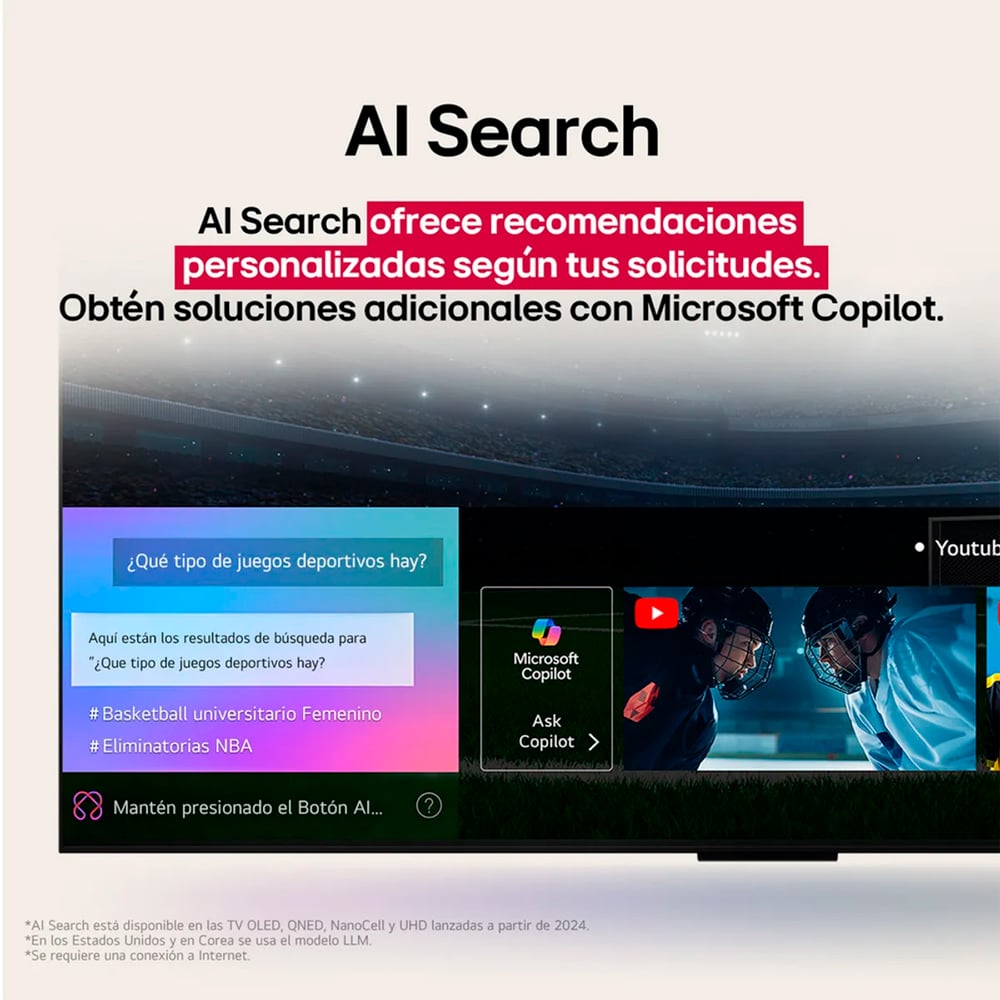 TELEVISOR LG 75 UHD 4K SMART AI THINQ 75UA8050PSA CON MAGIC REMOTO - 5