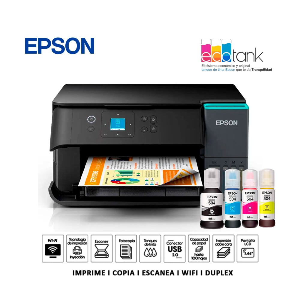 IMPRESORA EPSON MULTIFUNCIONAL L4360 DUPLEX WIFI - 1