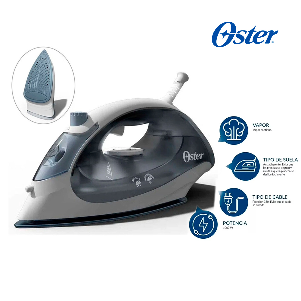 PLANCHA A VAPOR OSTER SUELA ANTI-ADHERENTE GCSTBS5001 - 1