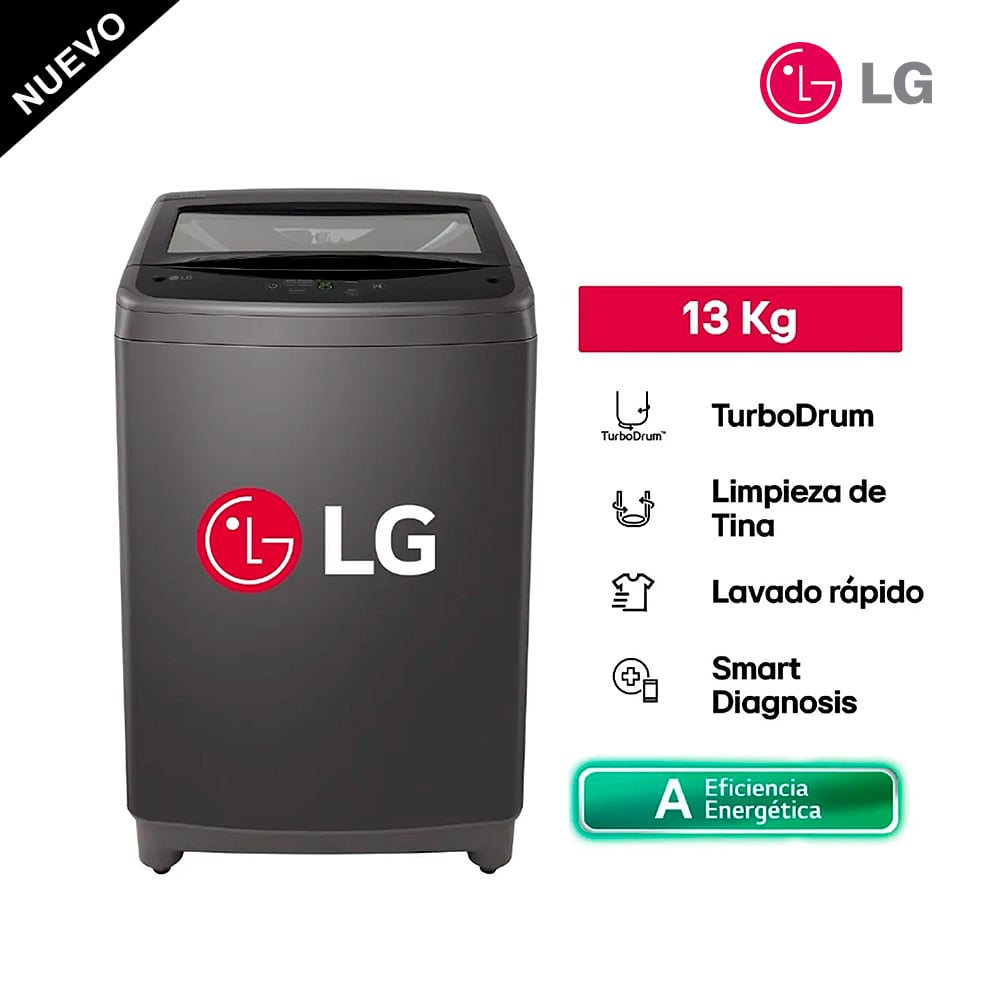 LAVADORA AUTOMÁTICA LG SMART INVERTER WT13BVTB 13 KG TURBODRUM - 1
