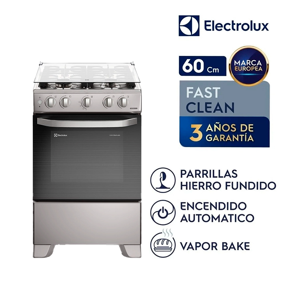 COCINA DE PIE A GAS ELECTROLUX 4 HORNILLAS FE4ISR - 1