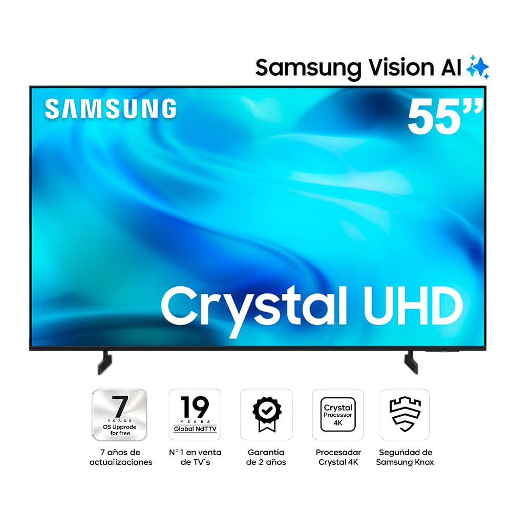 TELEVISOR SAMSUNG SMART UHD 4K 55 CRYSTAL UN55U8000HG - 1