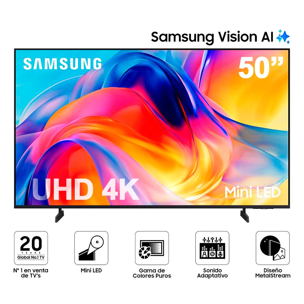 TELEVISOR SAMSUNG 50 SMART TV MINI LED UN50M70HAG UHD 4K M70H VISION AI - 1