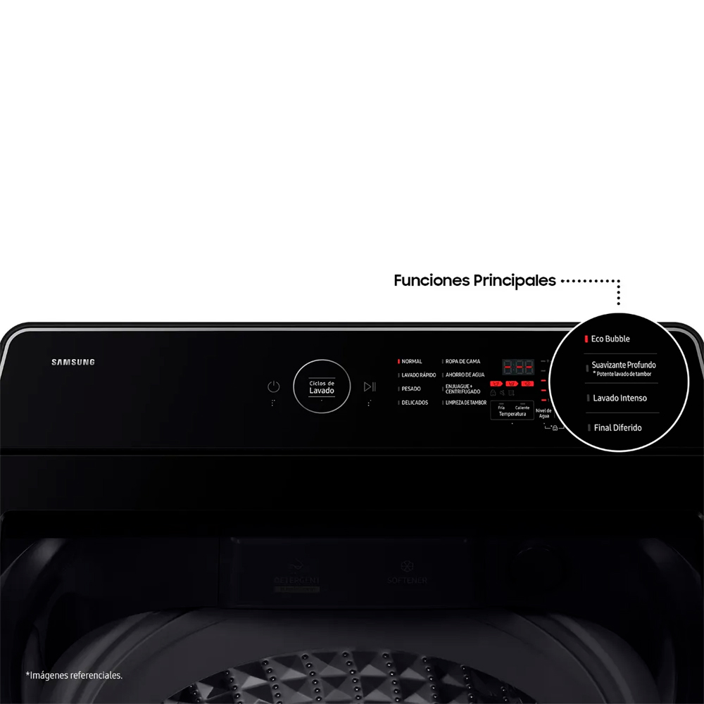 LAVADORA AUTOMÁTICA SAMSUNG CARGA SUPERIOR 15KG WA40F15E4C - 4
