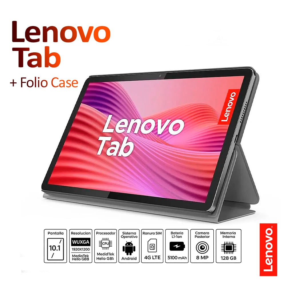TABLET LENOVO 10.1 TB311XU LTE + FOLIO CASE 4GB-128GB - 1