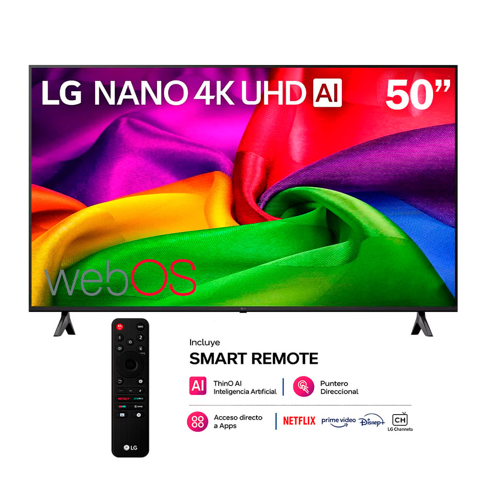 TELEVISOR LG 50 SMART NANO UHD 4K 50NU800BPSC CON MAGIC REMOTO - 1
