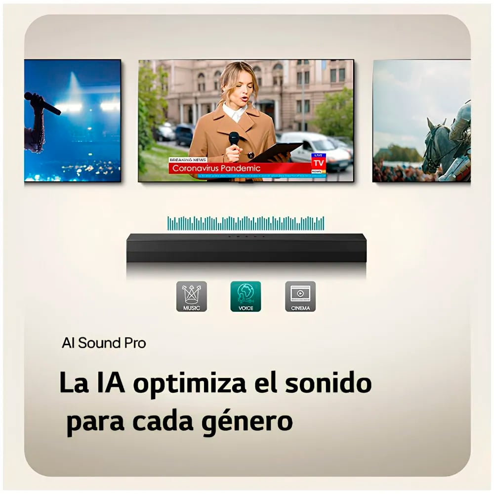 SOUNDBAR LG 50W BLUETOOTH AI SOUND PRO S20A - 2