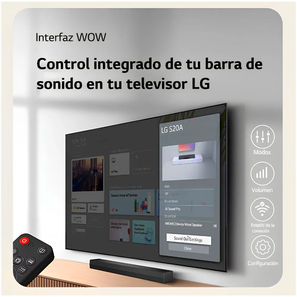 SOUNDBAR LG 50W BLUETOOTH AI SOUND PRO S20A - 4