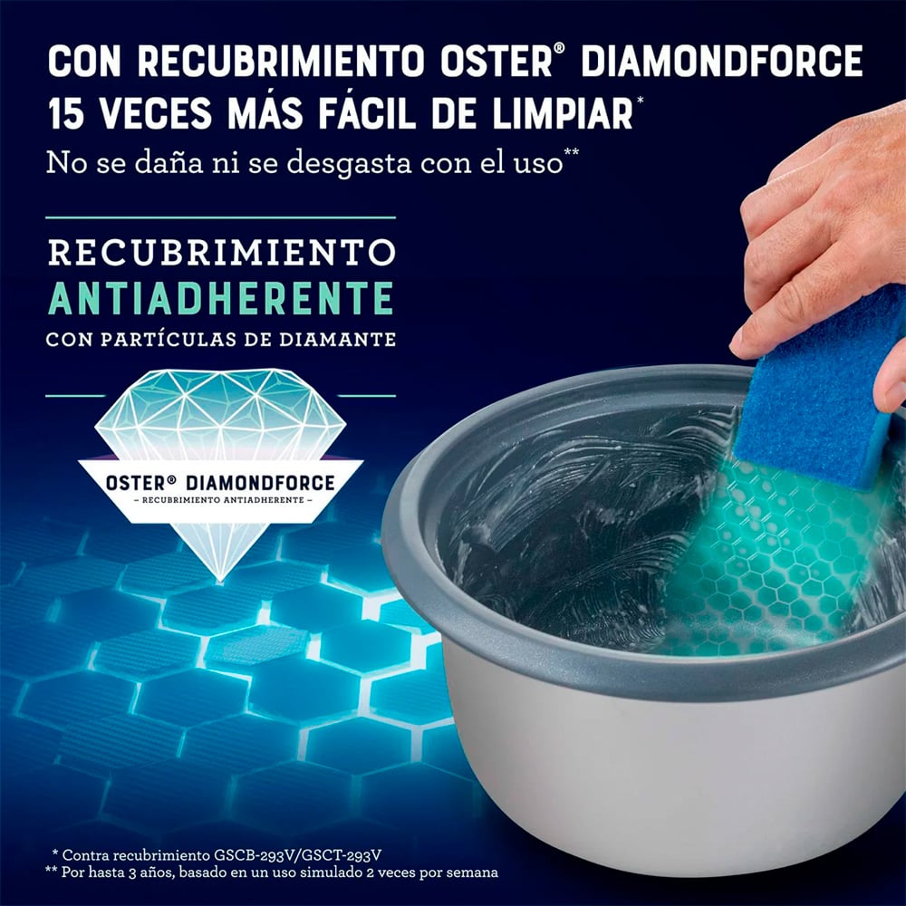 OLLA ARROCERA OSTER DIAMOND FORCE 1.8L CKSTRCB10DFBLK - 5