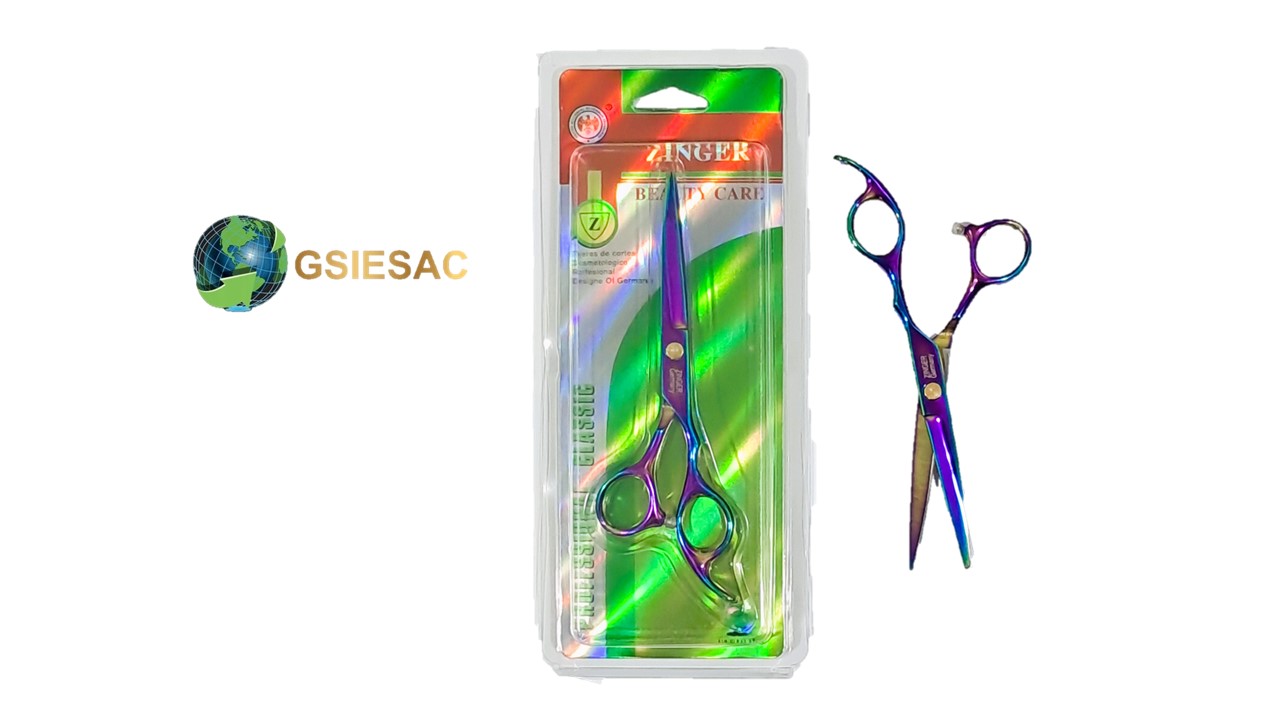 PACK TIJERAS PROFESIONALES TORNASOL ZINGER CORTE Y PULIDORA 6” + PEINE DE CARBON - 5