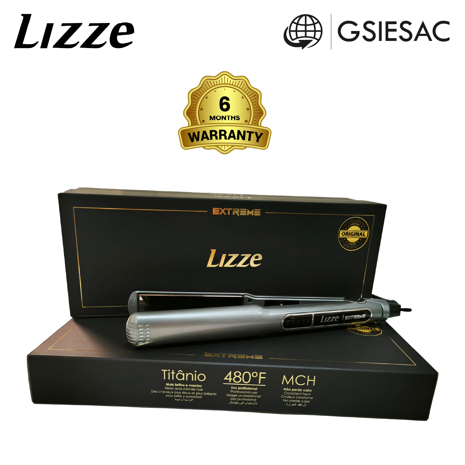 LIZZE PLANCHA ALISADORA DE CABELLO PROFESIONAL EXTREME - 4