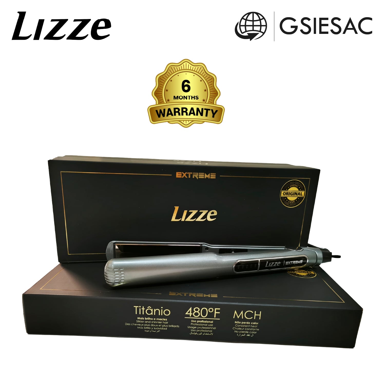 LIZZE PACK PLANCHA EXTREME + MINIPLANCHA EXTREME + CEPILLO ALISADOR CERDAS MIXTAS - 6