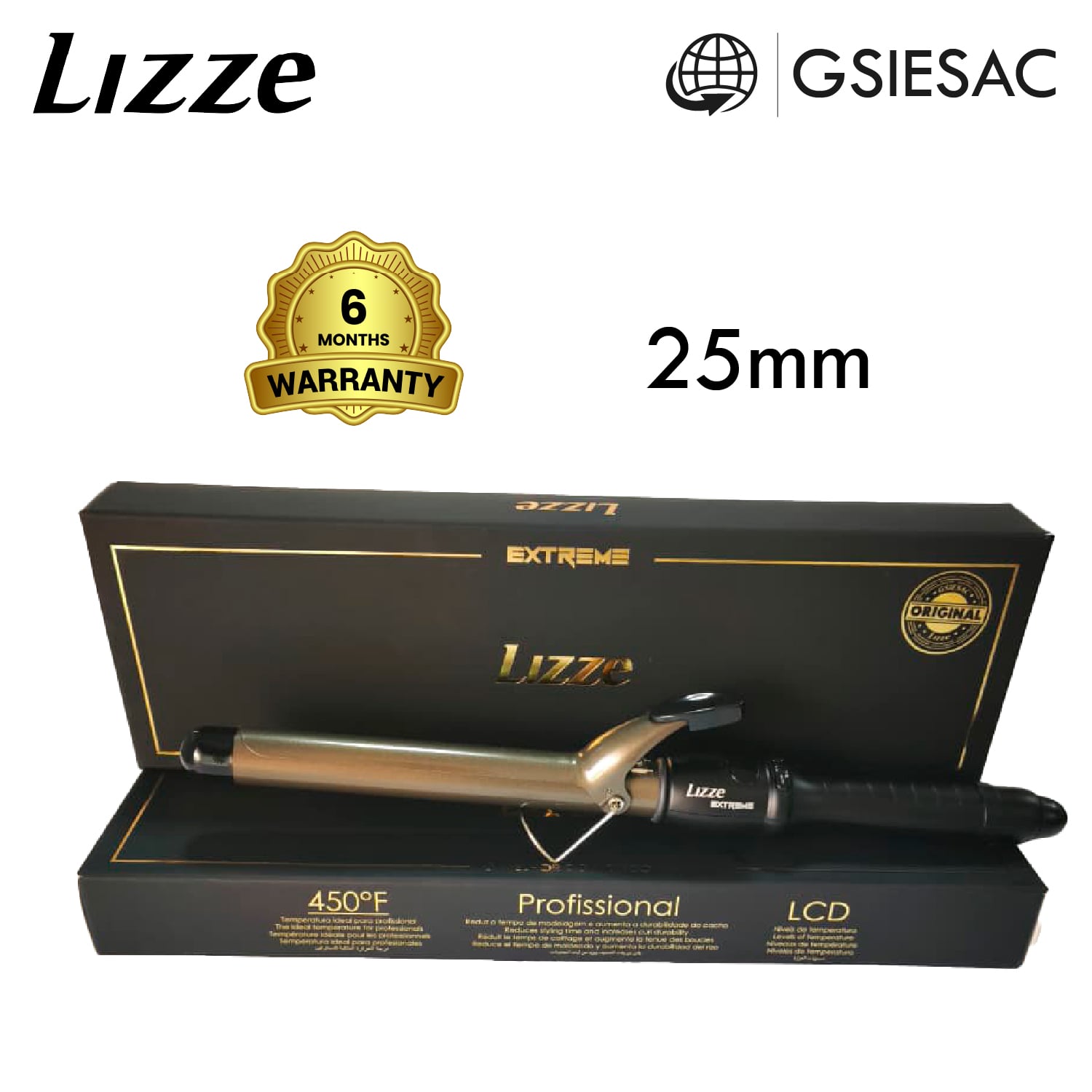LIZZE RIZADOR DE CABELLO PROFESIONAL EXTREME 25MM - 2