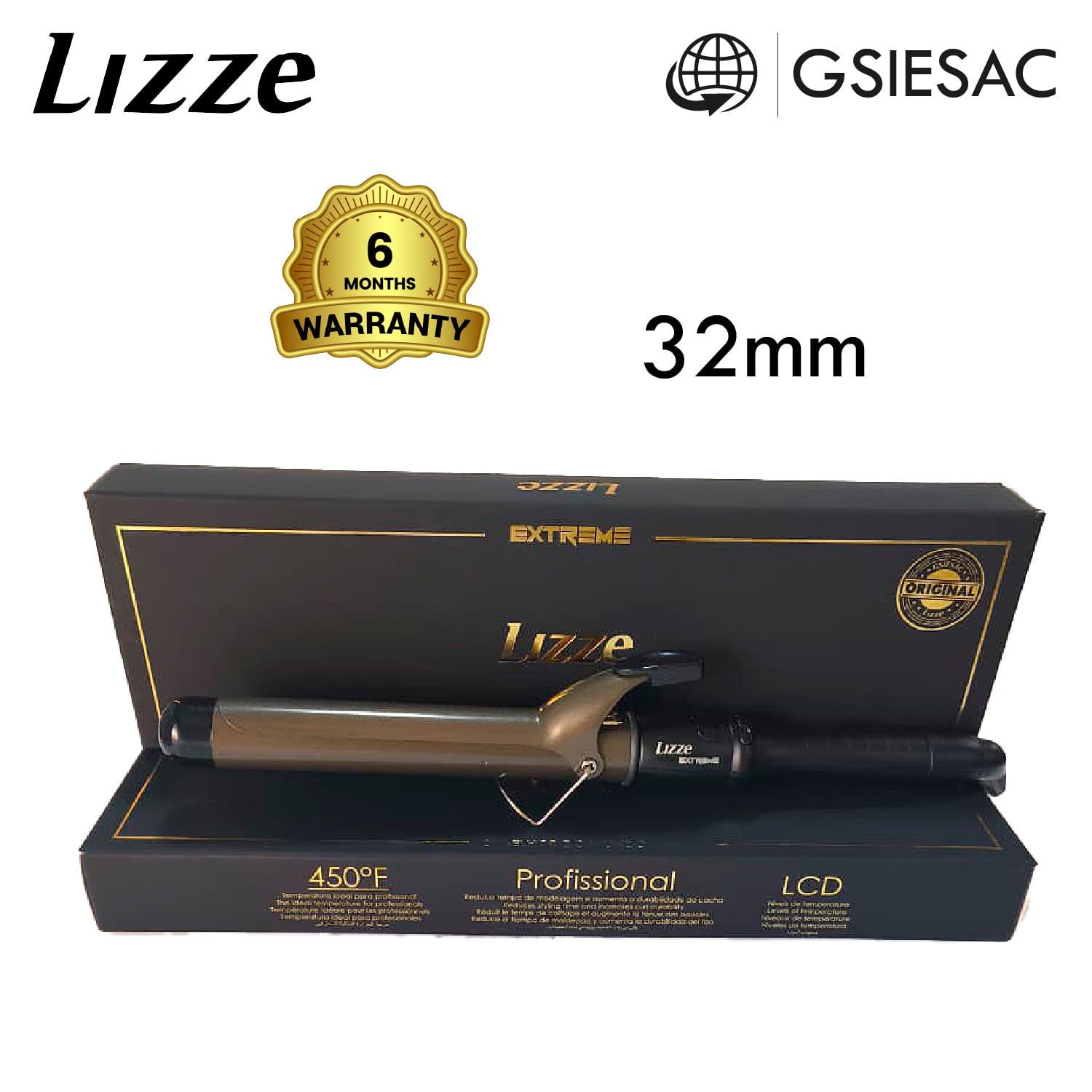 LIZZE RIZADOR DE CABELLO PROFESIONAL EXTREME 32MM - 1