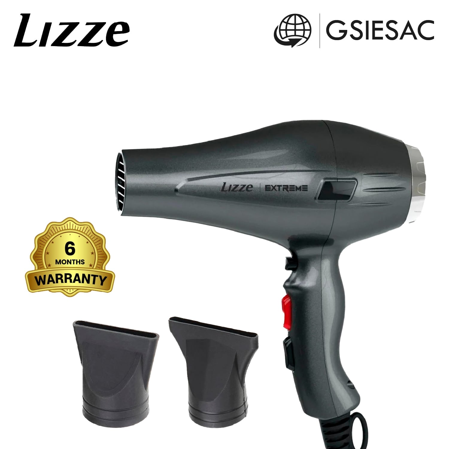 LIZZE PACK SECADORA DE CABELLO PROFESIONAL EXTREME + (REGALO) CEPILLO TERMICO ION TECHNOLOGY N45 - 3