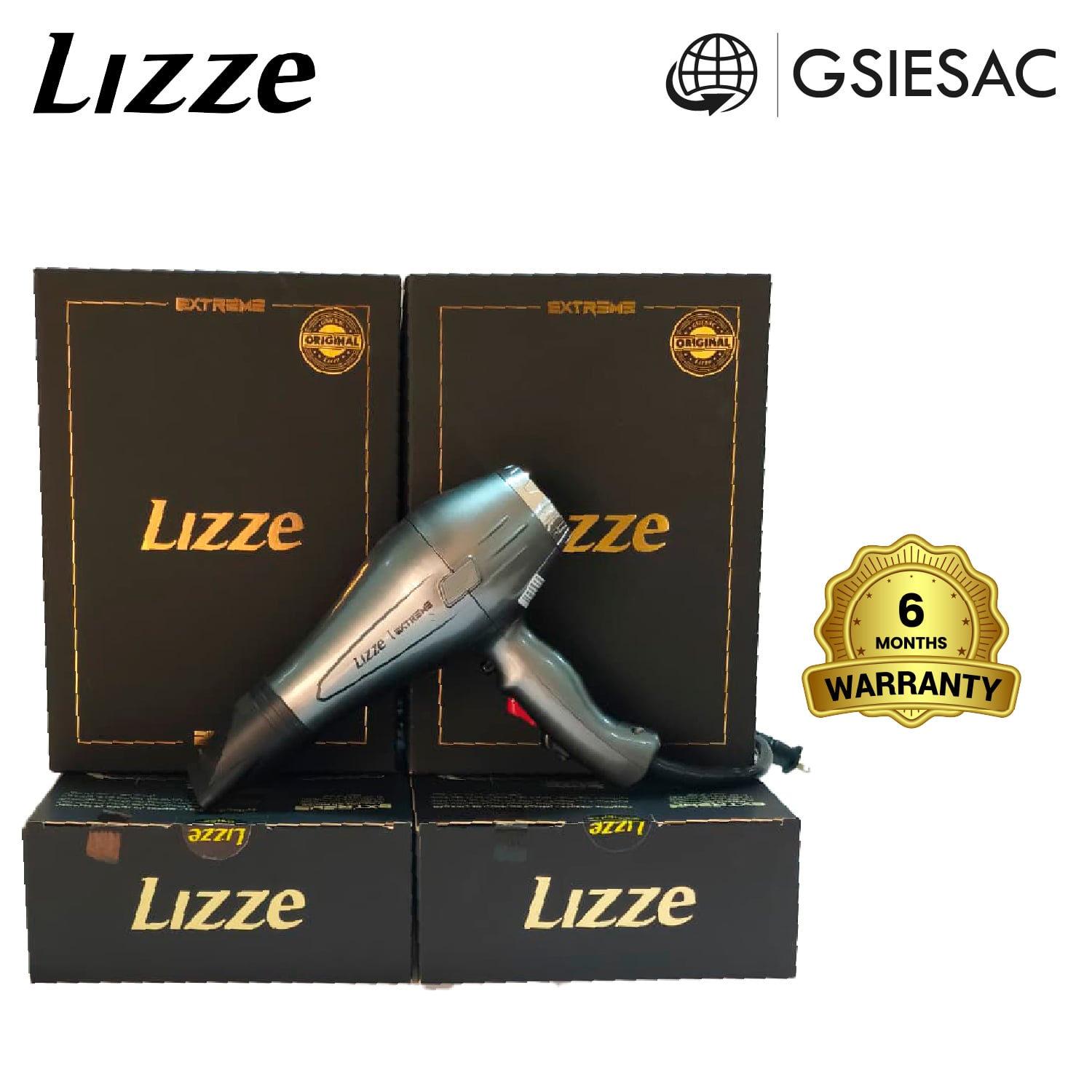 LIZZE PACK SECADORA DE CABELLO PROFESIONAL EXTREME + (REGALO) CEPILLO OVALADO BAMBU - 5