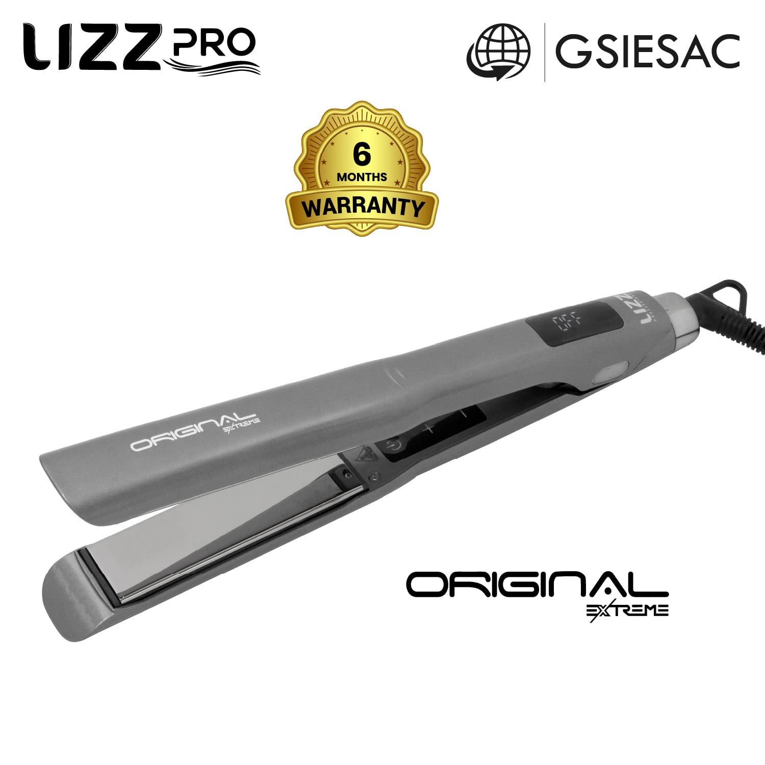 LIZZ PRO PACK PLANCHA PROFESIONAL EXTREME 500°F + (REGALO) CEPILLO ALISADOR - 4