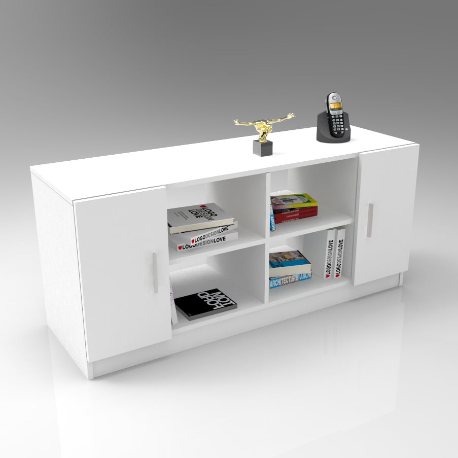 MUEBLES STARHOME - CENTRO DE ENTRETENIMIENTO GOOD FEELING-BLANCO | MULTICOLOR - 1