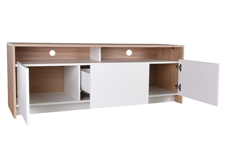 MUEBLES STARHOME CENTRO DE ENTRETENIMIENTO COLBUM 2 PUERTAS 1 CAJOM - BEIGE - 2