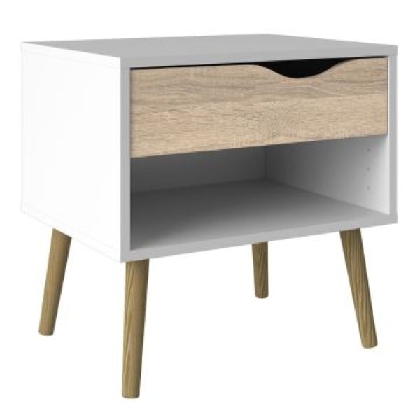 VELADOR MESA DE NOCHE STARHOME NILA MELAMINA 18 MM CON CAJÓN - 1