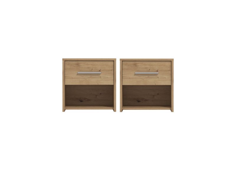 PACK VELADORES DOS UNIDADES MERA MELAMINA DE 18 MM CON CAJÓN - 1