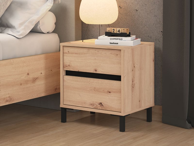 VELADOR MESA DE NOCHE STARHOME VAROA MELAMINA 18 MM CON CAJÓN - 1
