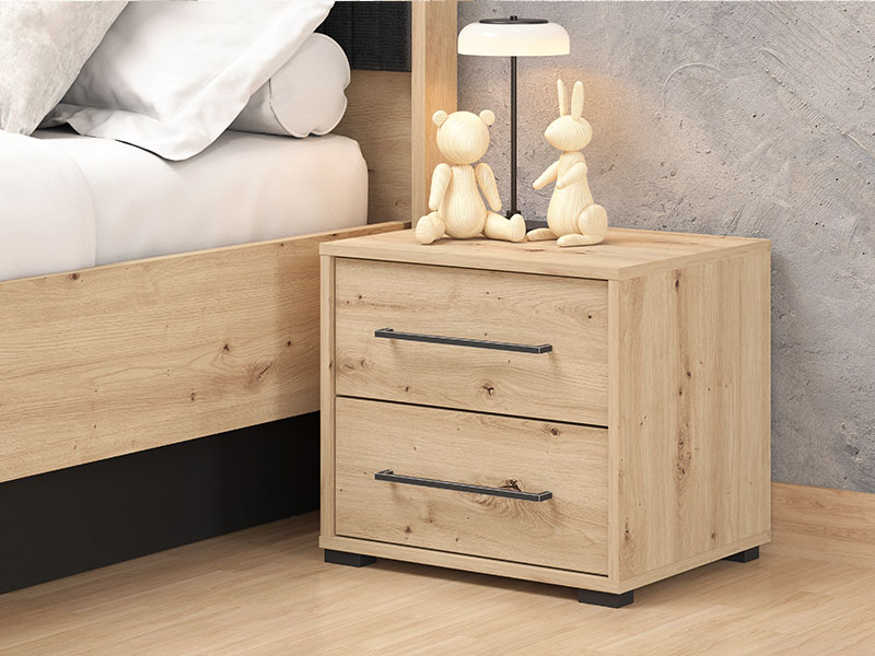 VELADOR MESA DE NOCHE STARHOME NEXOA MELAMINA 18 MM CON CAJÓN - 2
